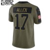 Buffalo Bills Tröjor Josh Allen 17 Nike 2021 Salute to Service - Barn